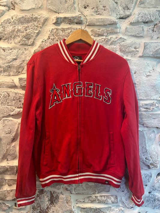 Los Angeles Angels Red Letterman Varsity Jacket