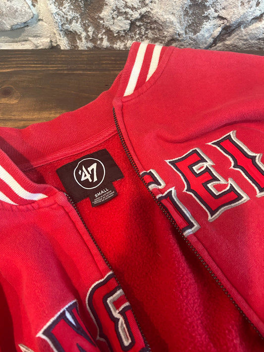 Los Angeles Angels Red Letterman Varsity Jacket